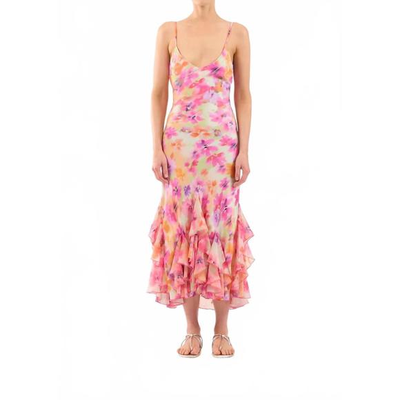 NEW LE SUPERBE frida slip dress in multifloral - Picture 1 of 4